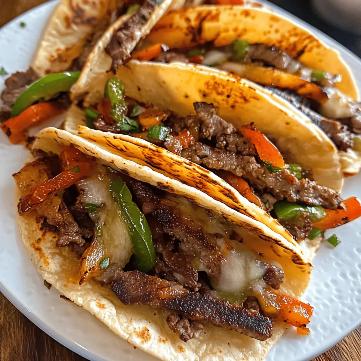 Philly Cheesesteak Tacos ganz einfach selbstgemacht