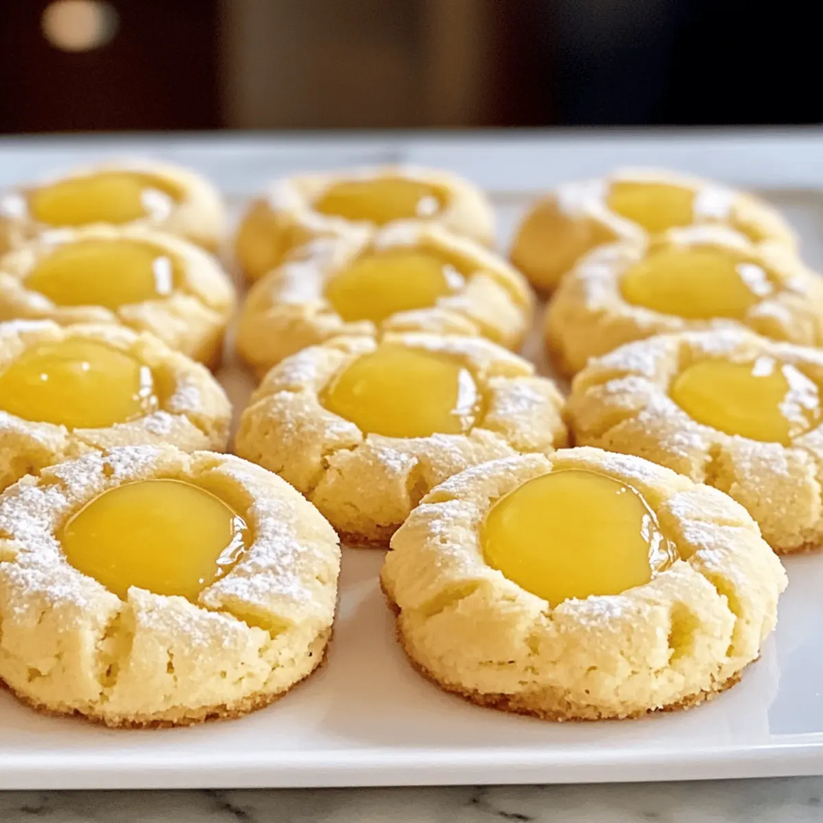 Zitronencreme Daumenabdruckkekse für echten Genuss