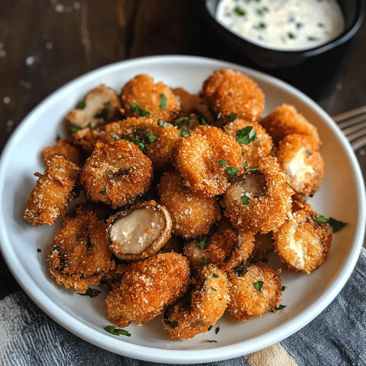 Frittierte Champignons für den perfekten Snack