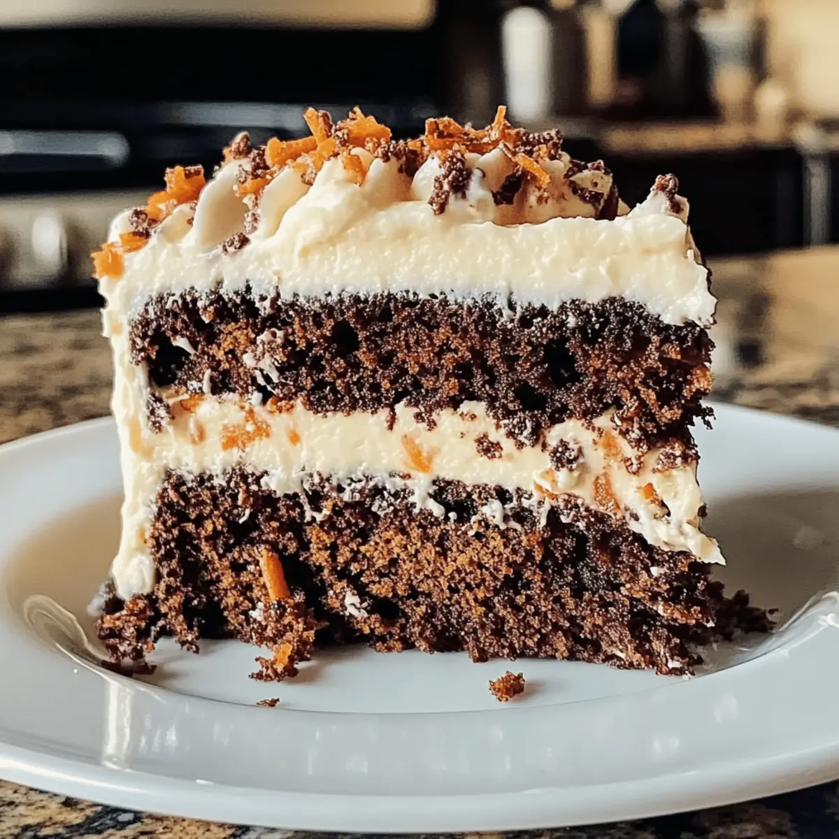 Schoko Karottenkuchen mit Frischkäse Frosting Genuss für jeden Anlass