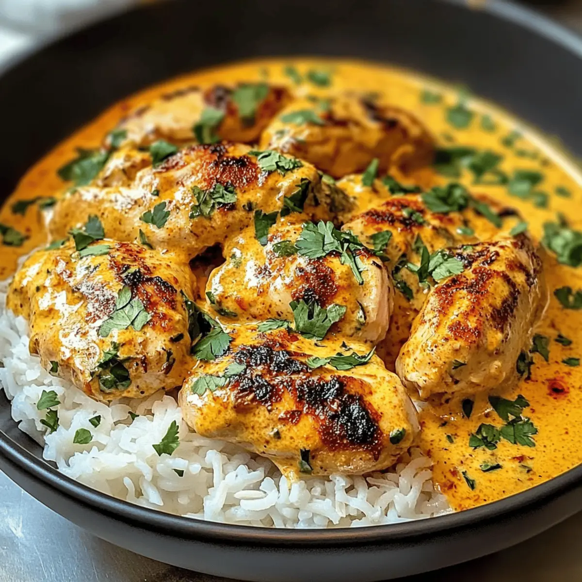 Cremiges Peri-Peri-Hühnchen mit Reis für Genuss覽