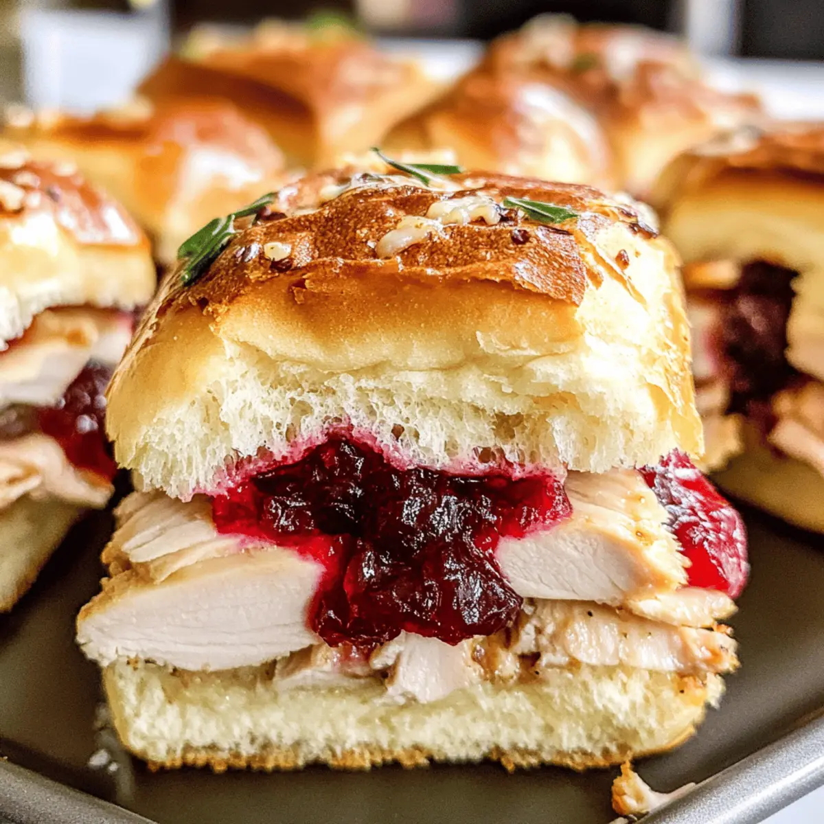 Preiselbeer-Trutahn-Slider für festliche Genüsse