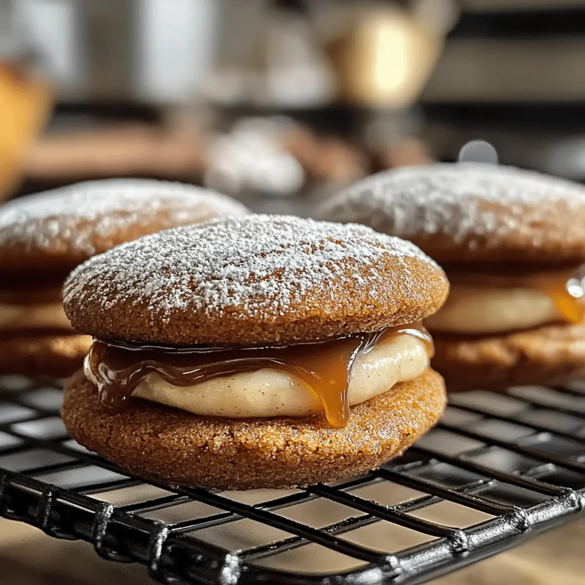 Apfelwein Whoopie Pie Kekse mit Karamell lieben!
