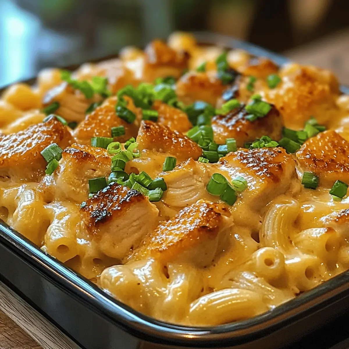 Honig-Knoblauch-Butter-Hühnchen Mac n Cheese Rezept