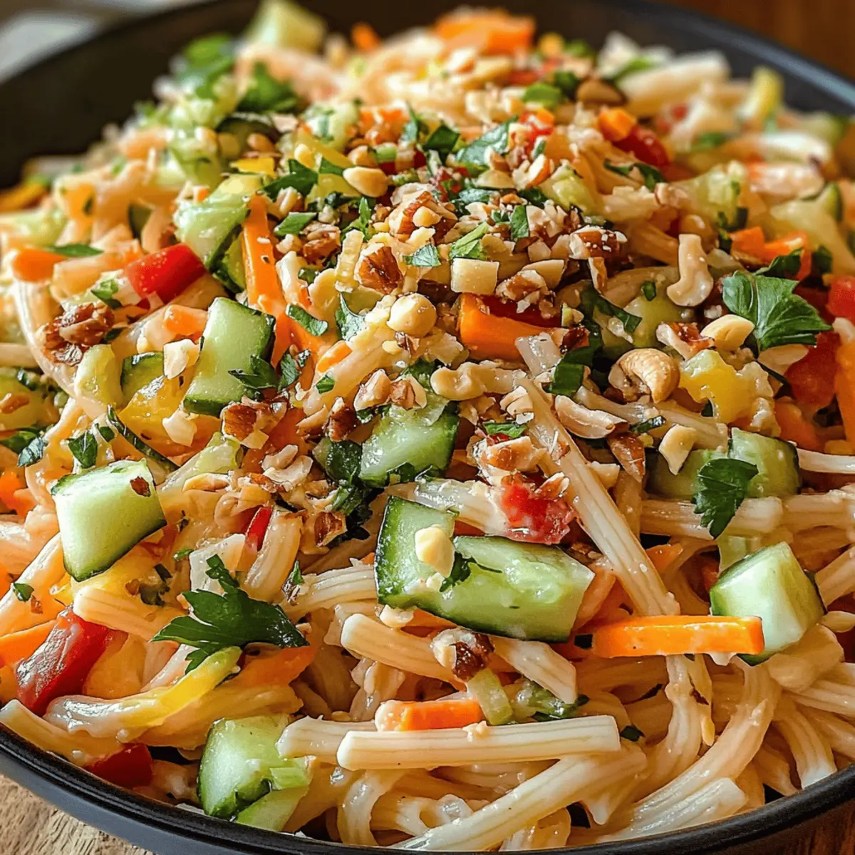 Limetten Crunch Nudelsalat für den Sommer genießen