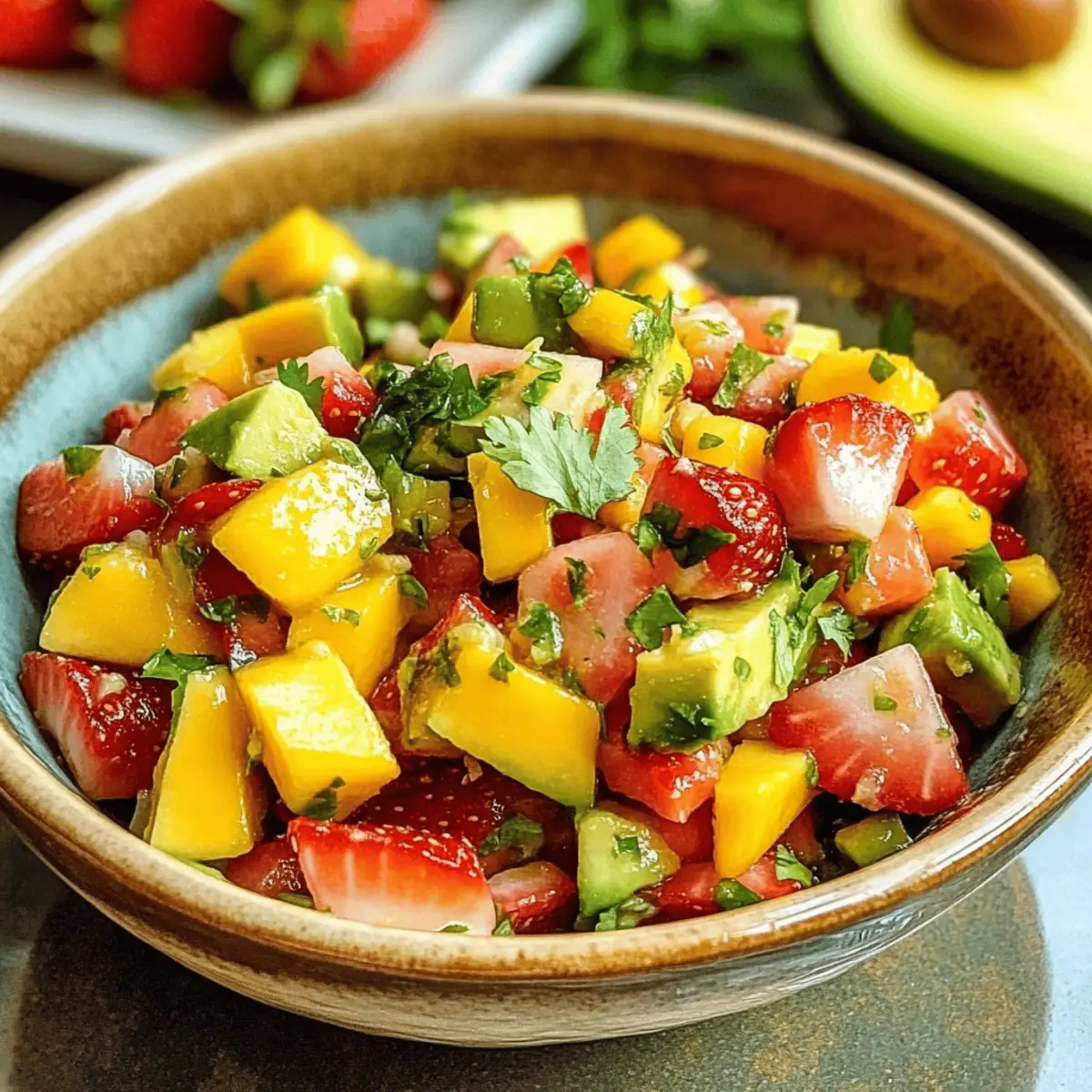 Avocado Erdbeere Mango Salsa für den Sommergenuss