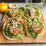 Hähnchen Caesar Smash Tacos