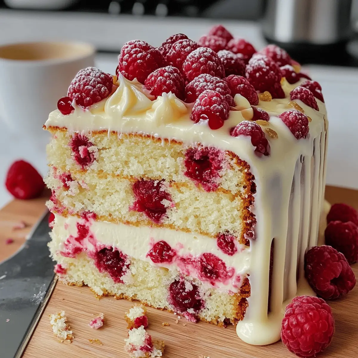 Weißer Schokoladen Himbeer Kuchen ganz einfach machen