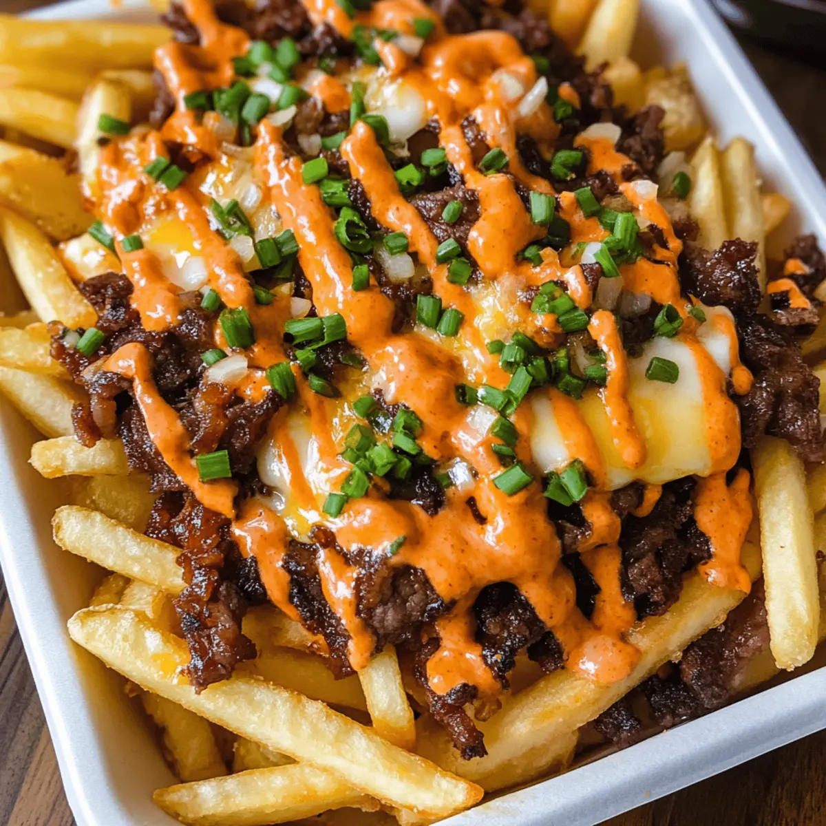 Koreanischer Stil In-N-Out Geladene Pommes