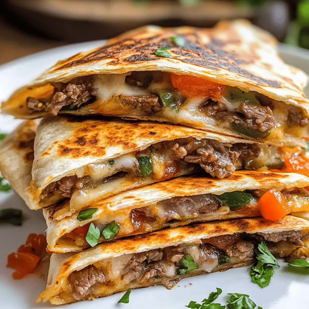 Philly Cheesesteak Quesadilla – Schnelle, herzhaft gefüllt