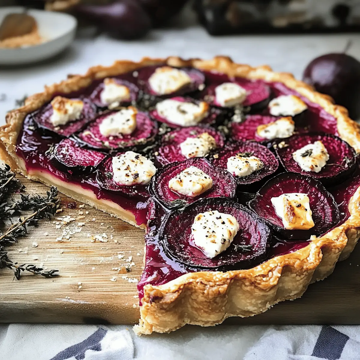 Rote-Bete- und Ziegenkäse-Tarte für Feinschmecker