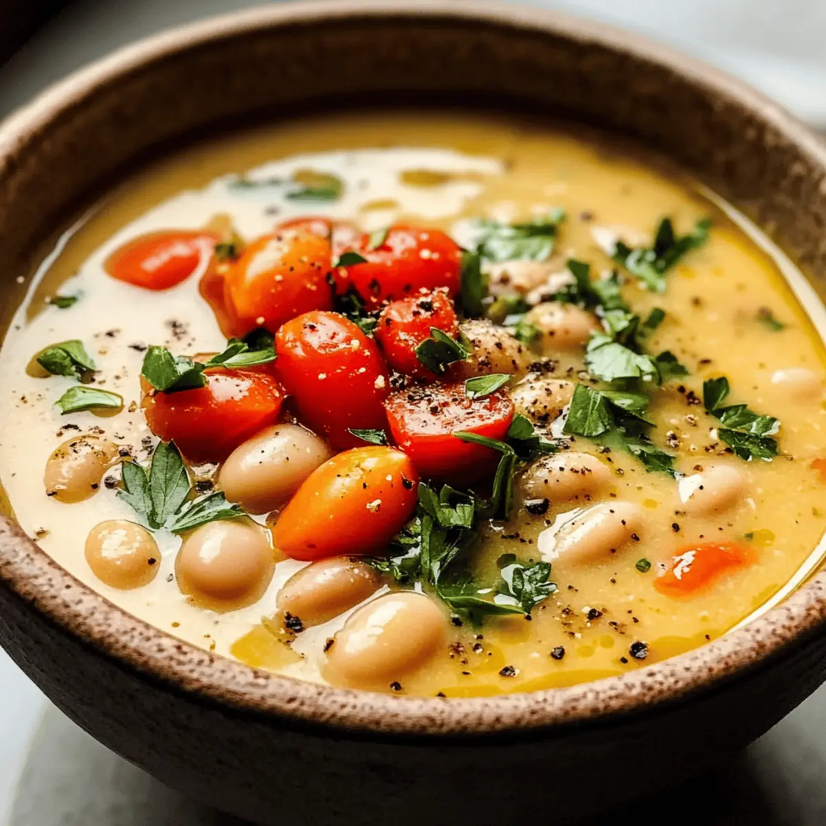 Cremige Cannellini-Bohnen-Suppe für kalte Tage