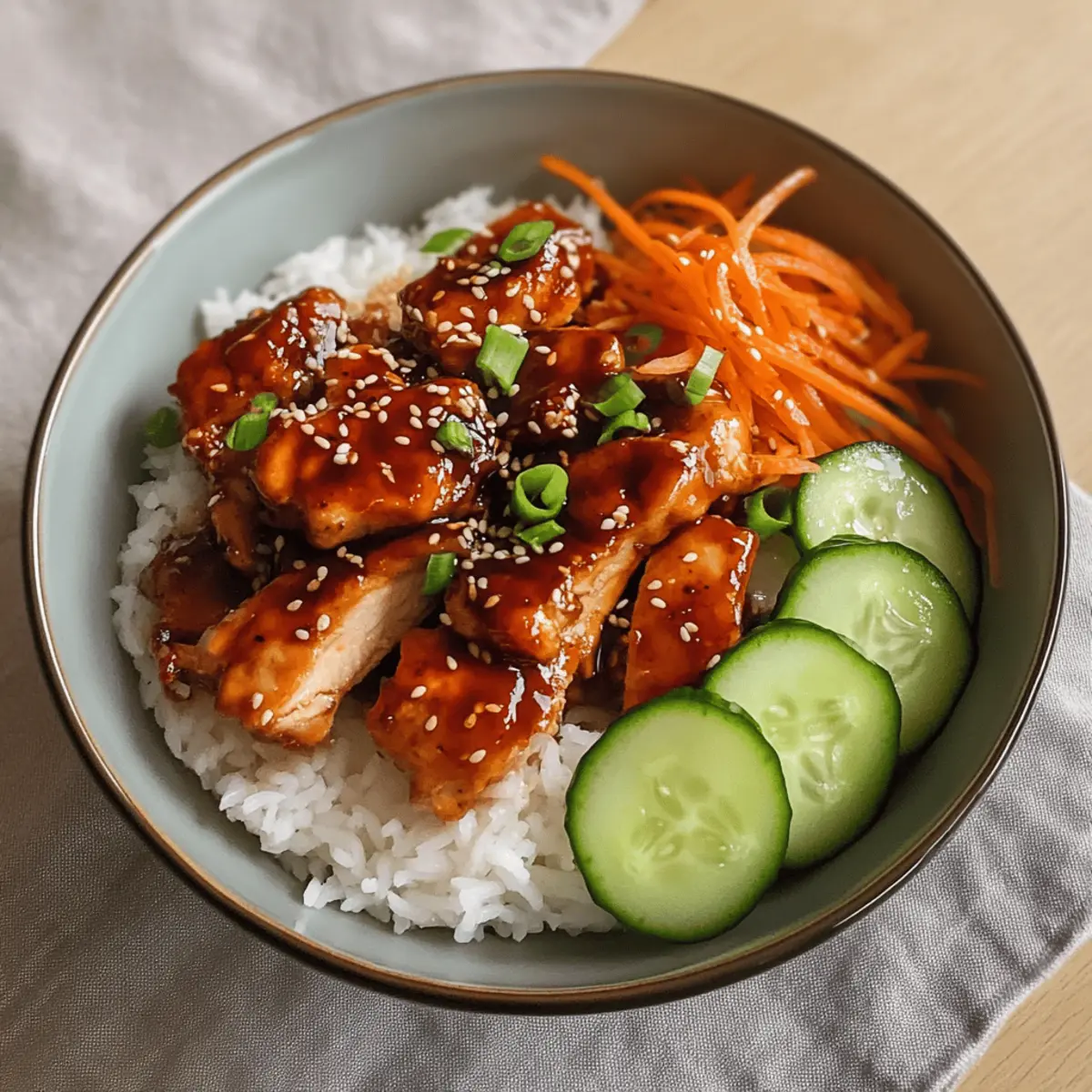 Scharfe Koreanische Gochujang Hähnchen Schüssel zaubern