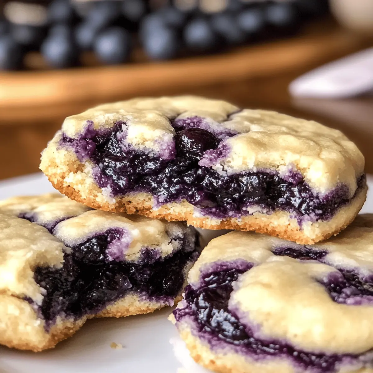 Zitronen-Blaubeer-Käsekuchen-Kekse für Genießer