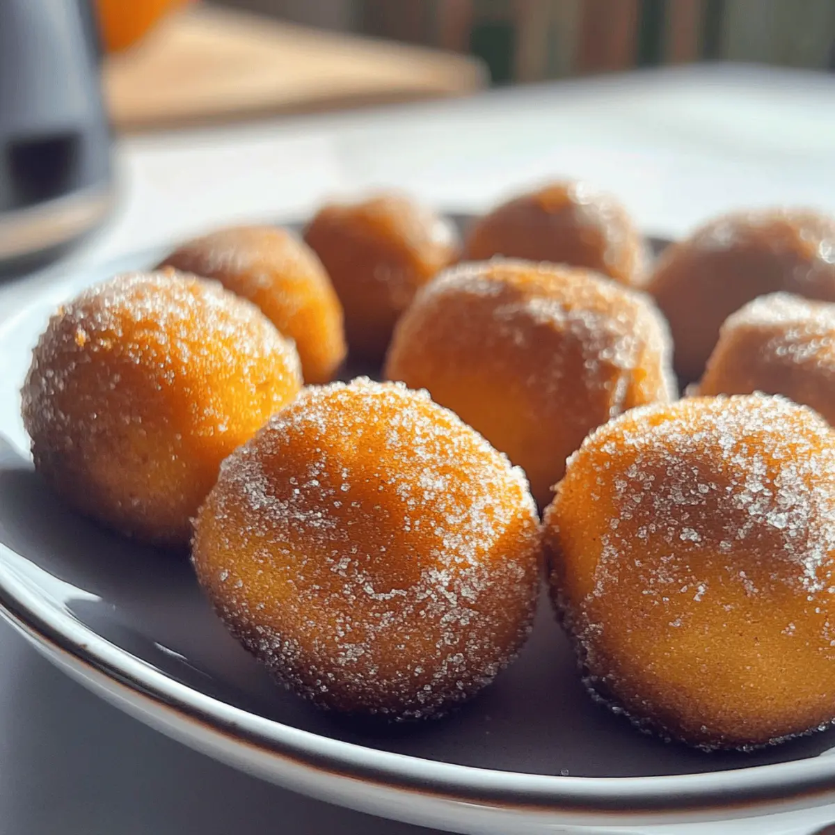 Zimt Zucker Kürbis Donut Löcher für den Herbstgenuss
