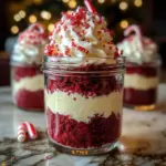 Zuckerstock-Käsekuchen-Parfaits