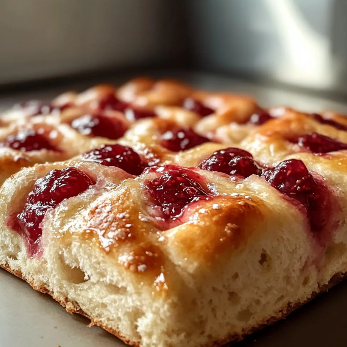 Marmelade Donut Focaccia für die perfekte Nascherei