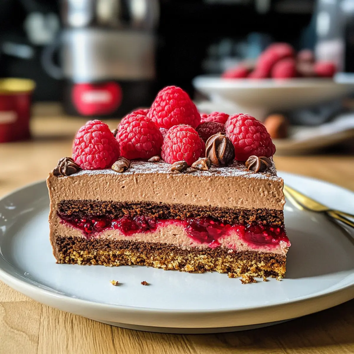 Kaffeemousse-Torte mit Himbeeren: Ein Kaffeegenuss!