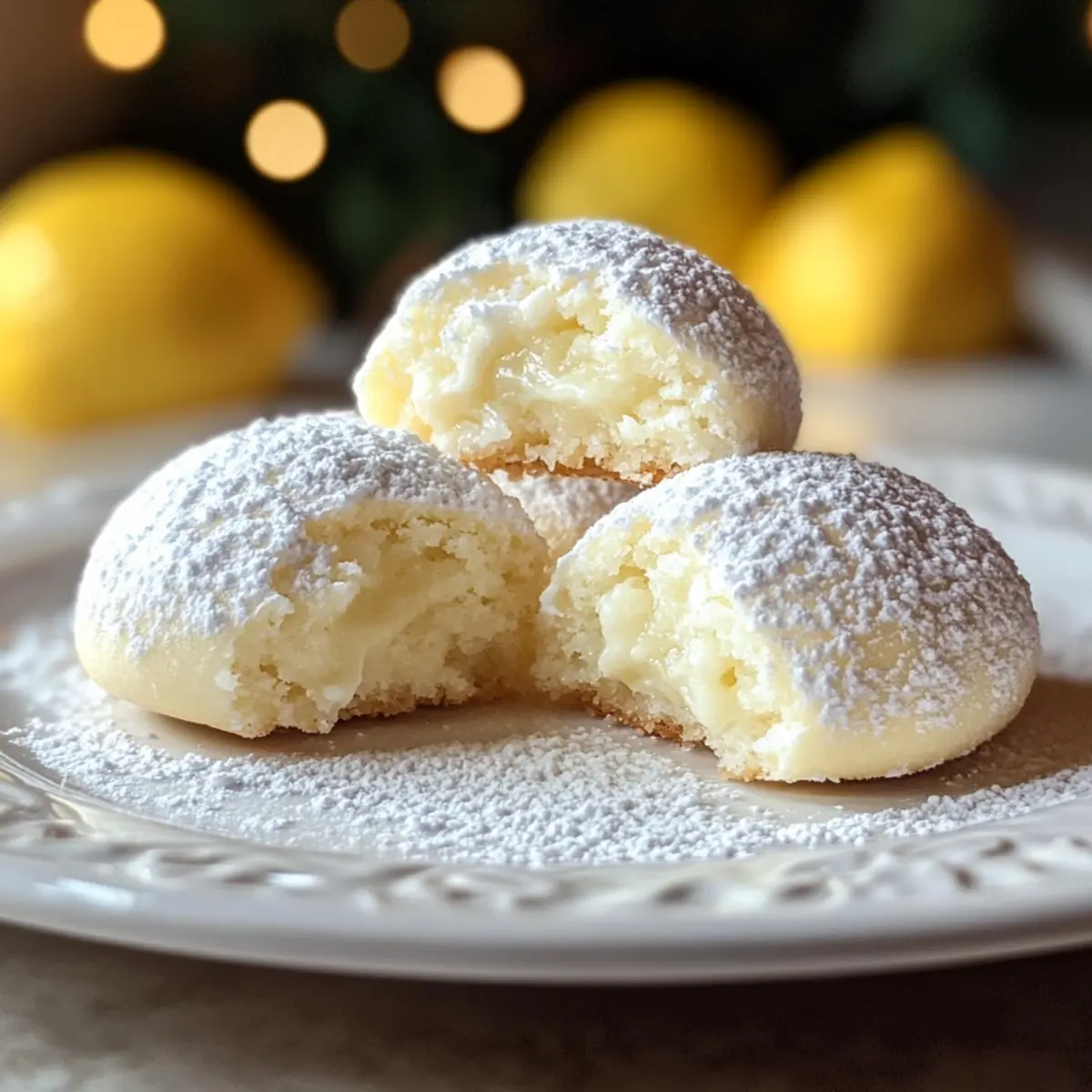 Zitronencreme-Schneeball-Keks für besondere Anlässe
