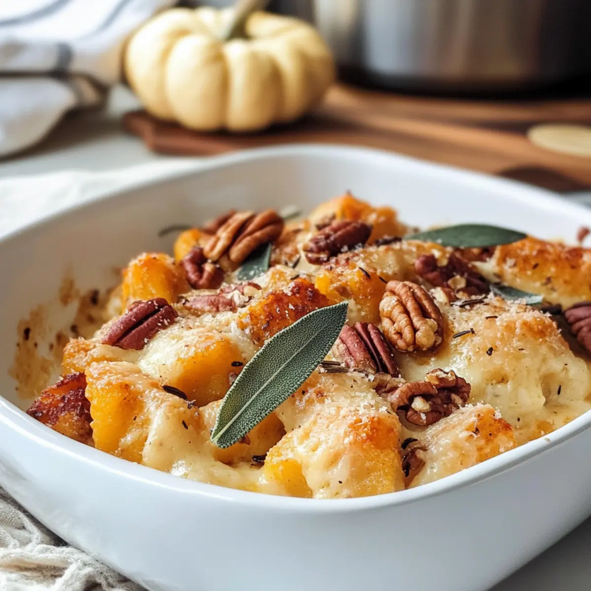 Luftfritteuse Kürbis Gnocchi Auflauf für Gemütlichkeit