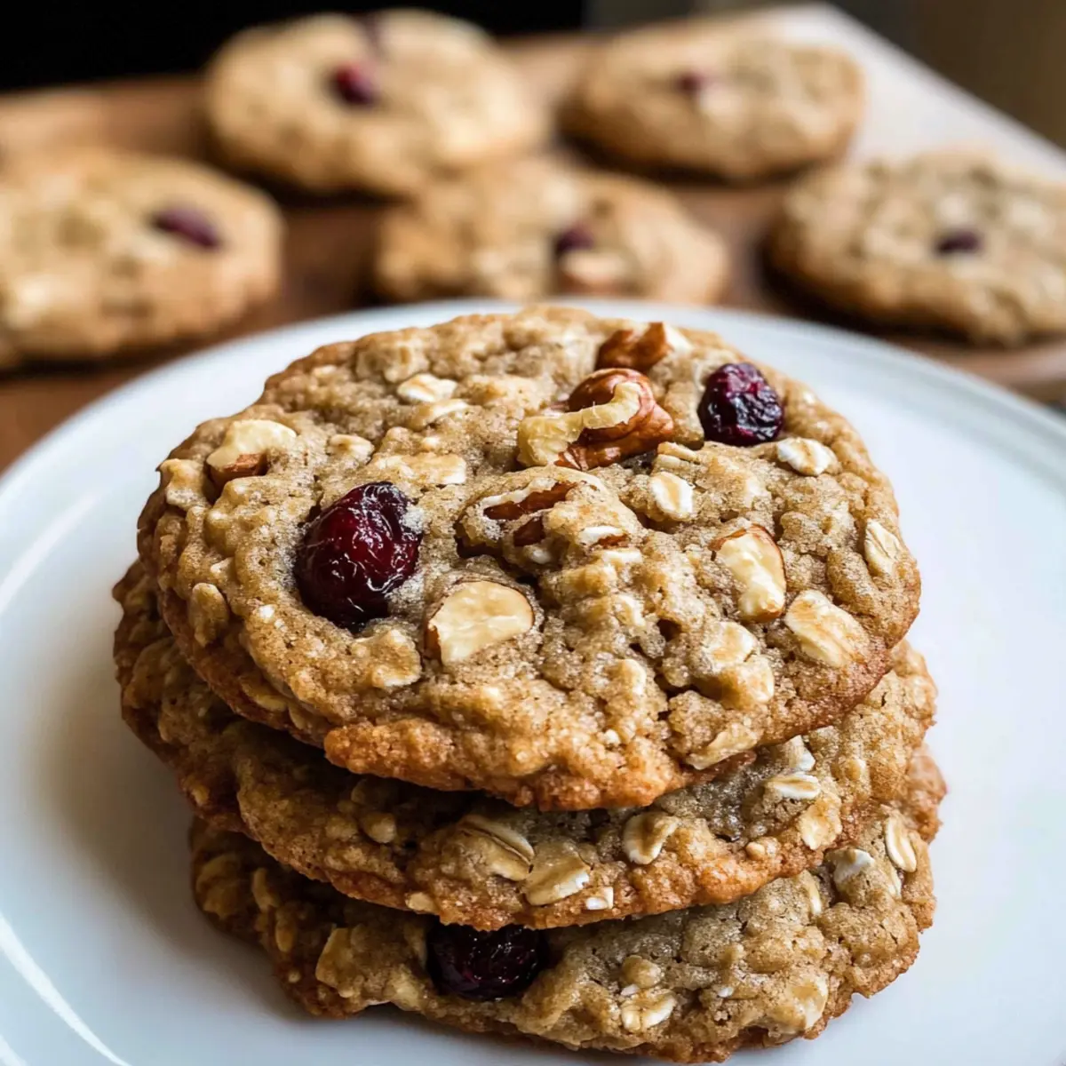 Haferflocken Cranberry Walnuss Kekse für Zuhause