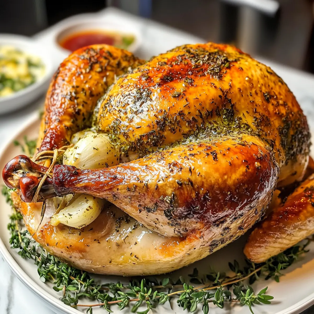 Brattruthahn mit köstlicher Kräuterbutter