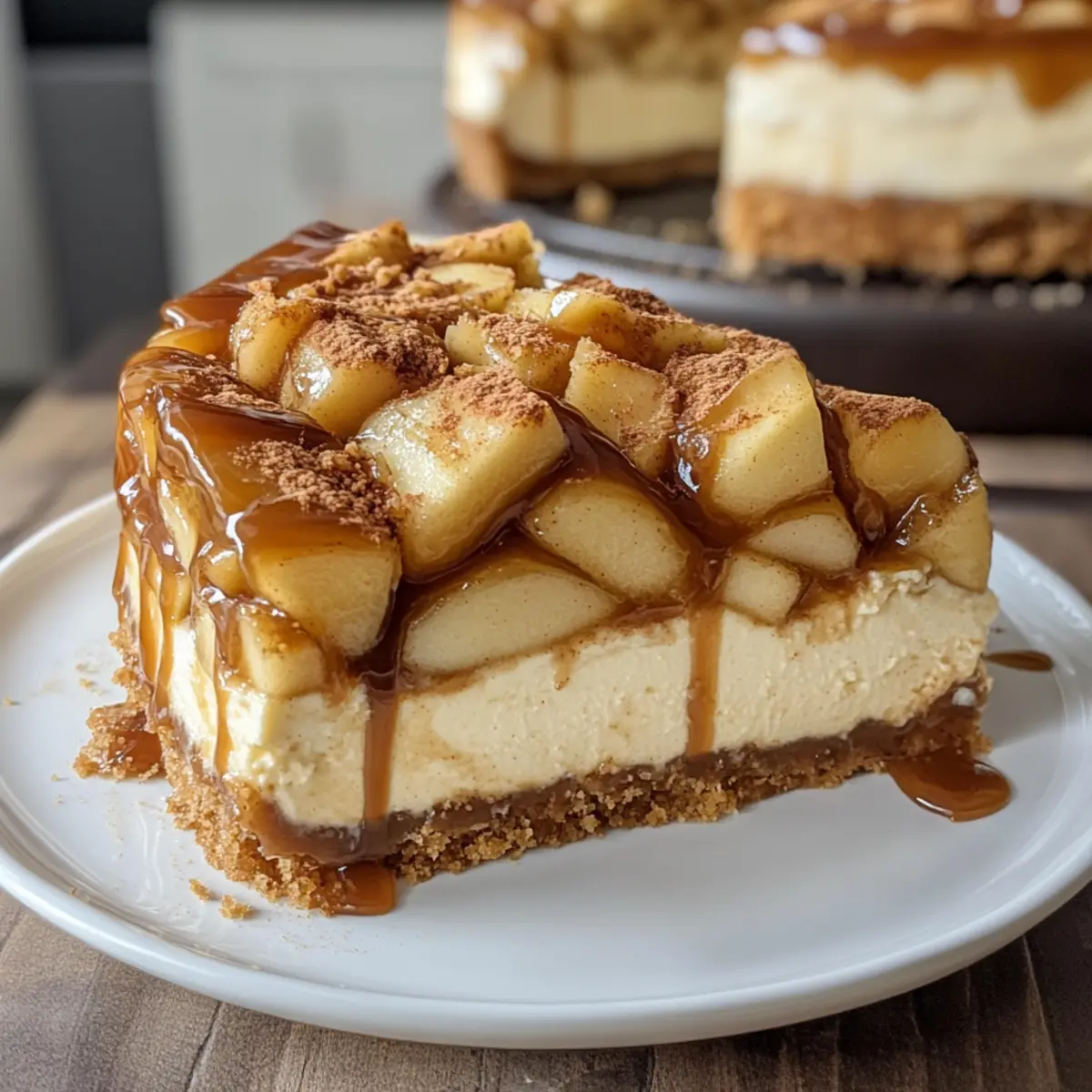 Salziges Karamell-Apfelkuchen-Cheesecake Rezept Genießen