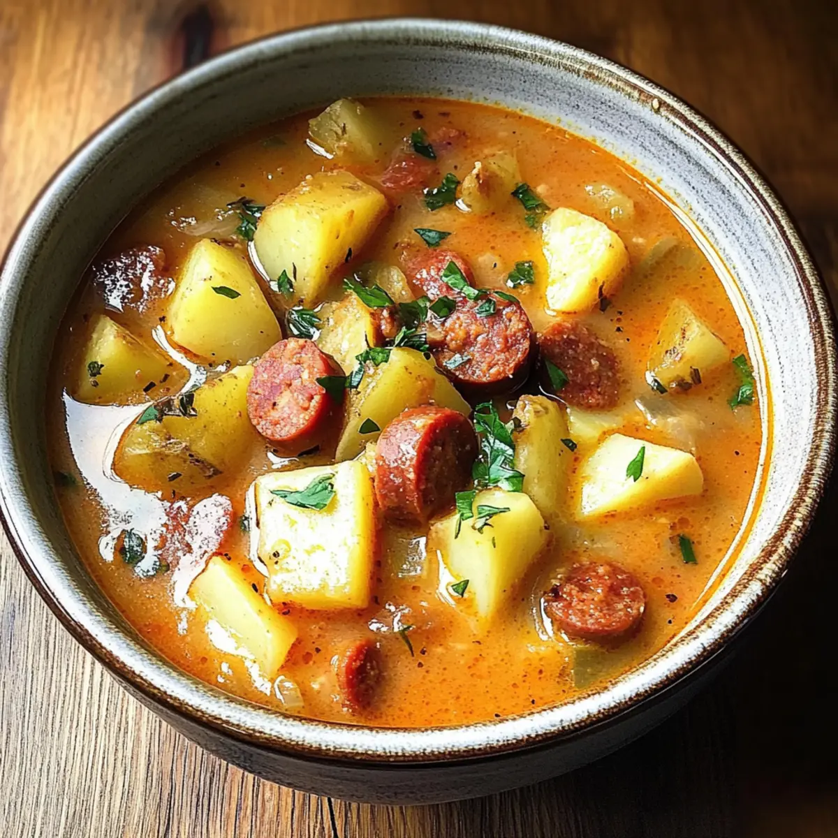 Spanische Kartoffelsuppe mit Chorizo für Soulfood-Liebe
