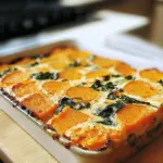 Süßkartoffel- und Spinat-Auflauf