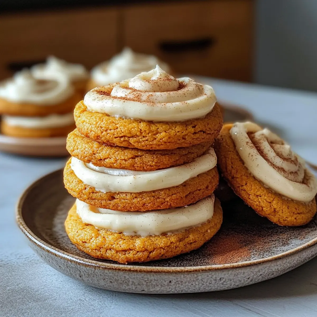 Weiche Kürbis-Kekse mit Frischkäse-Frosting