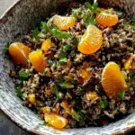 Wildreis, Farro und Mandarinen-Salat