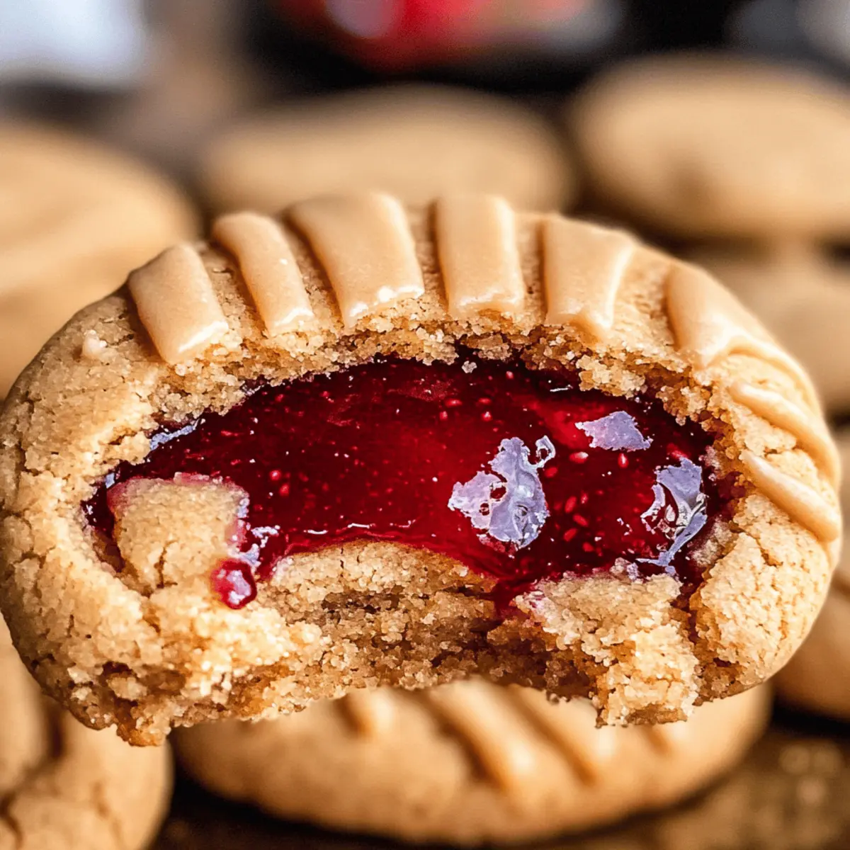 Erdnussbutter und Marmelade Kekse für Schokoladenliebhaber