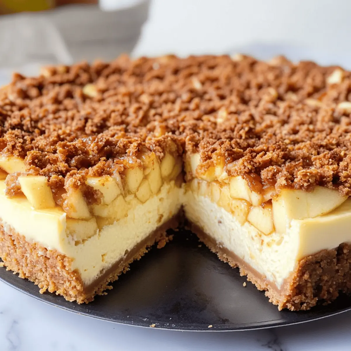 Apfel-Crisp-Käsekuchen für den perfekten Herbstgenuss