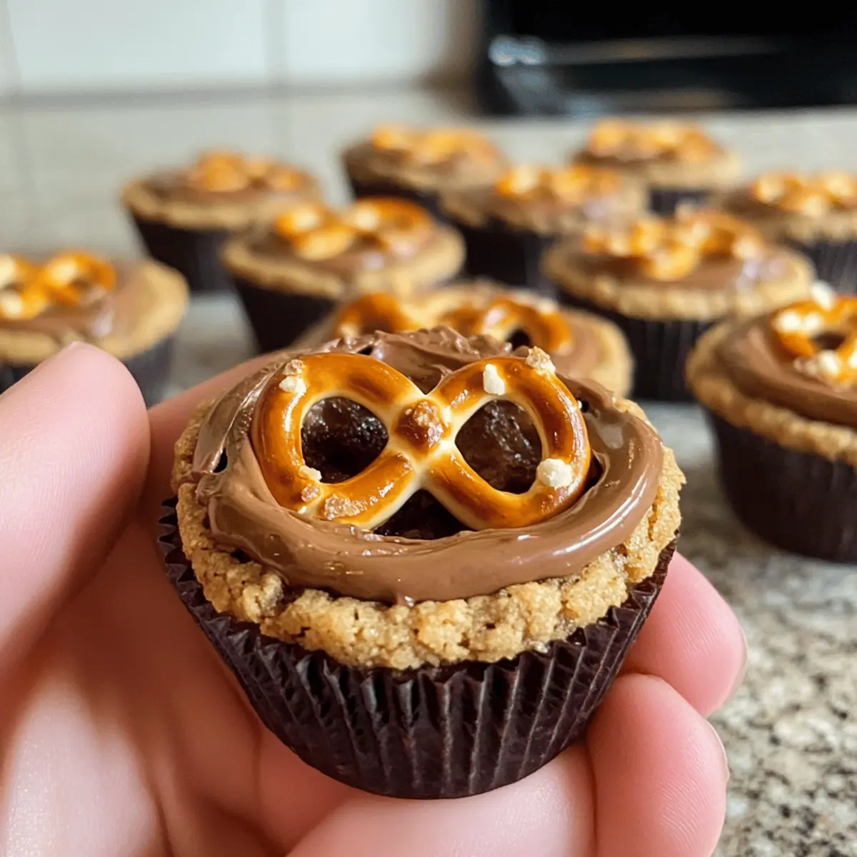 Brezel Erdnussbutter Reese's Kekse für Naschkatzen