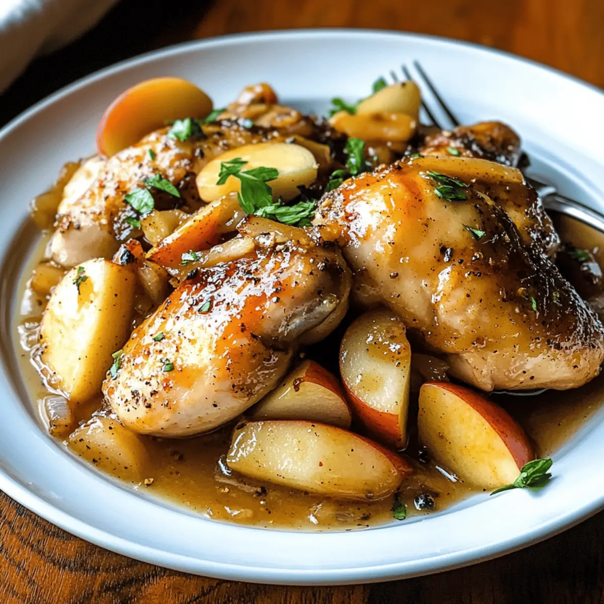 Apfelwein Glasierte Hähnchen für ein schnelles Abendessen