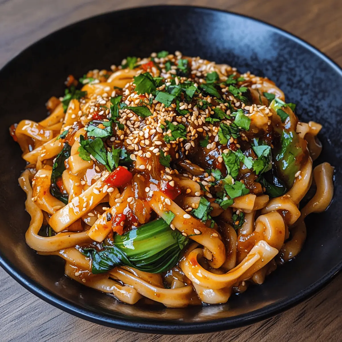 Miso Chili Nudeln für schnelles Abendessen