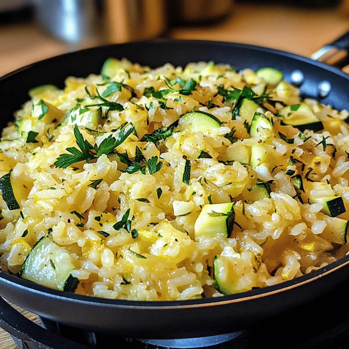 Zucchini-Reis-Pfanne für schnelle Abendessen
