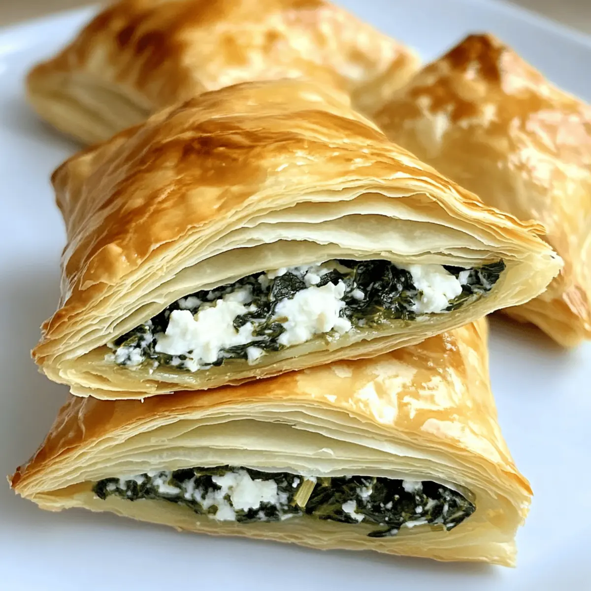 Blätterteig mit Spinat und Feta für Feinschmecker