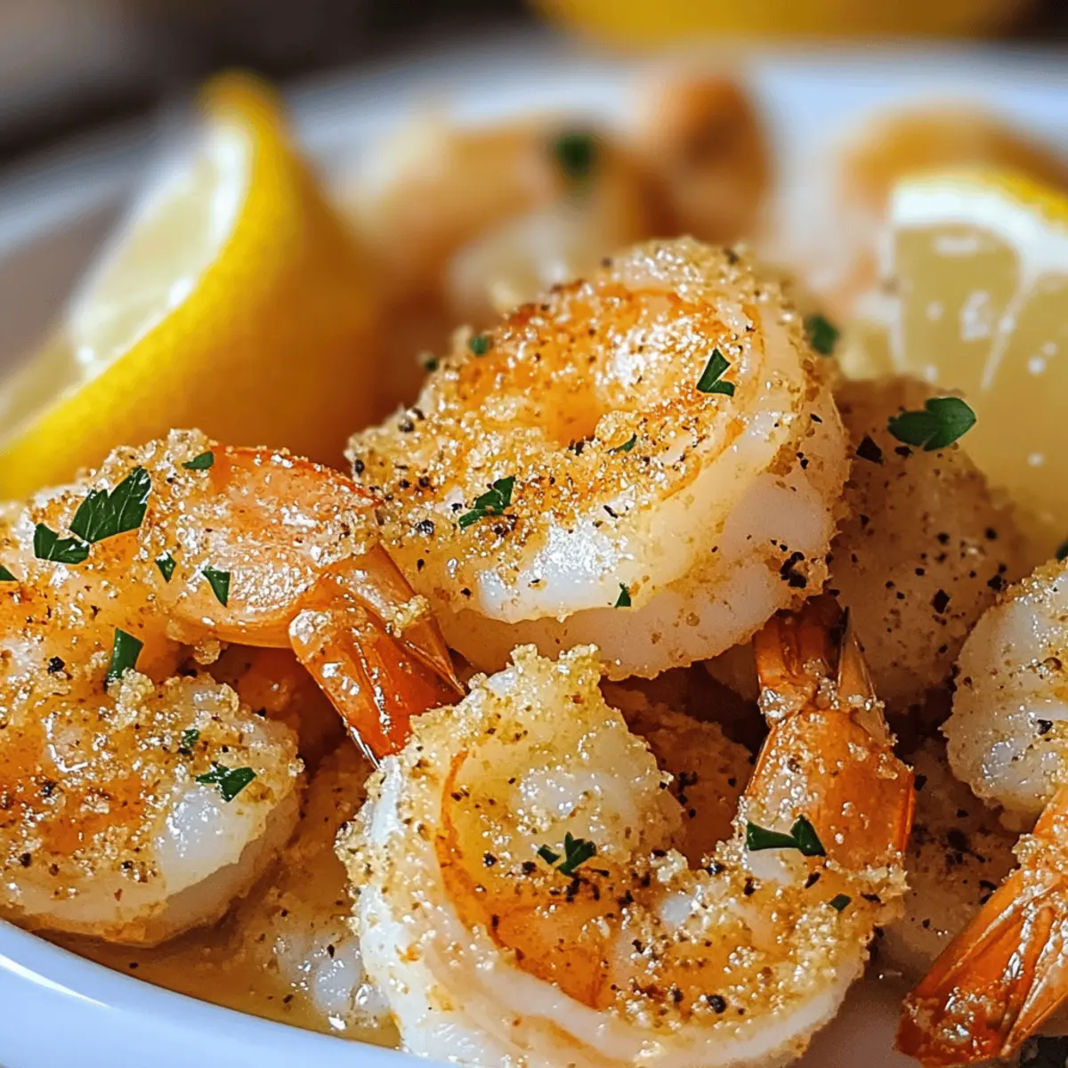 Knoblauch Parmesan Garnelen aus der Heißluftfritteuse blitzschnell