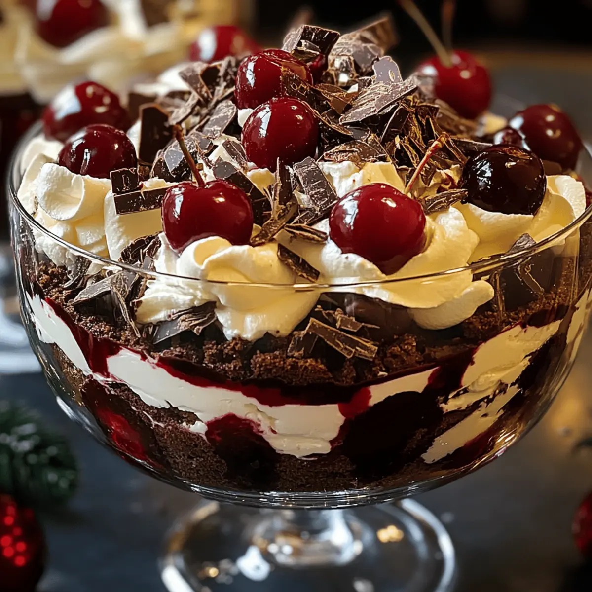 Schwarzwälder Trifle für Weihnachten perfekt schichten