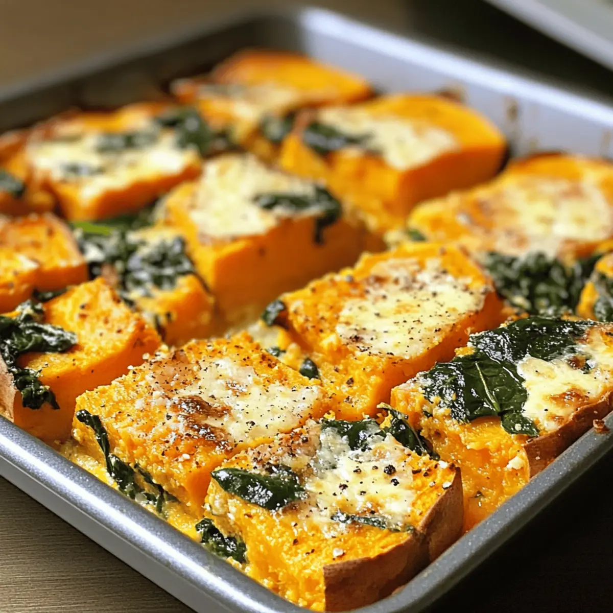 Süßkartoffel- und Spinatauflauf für jeden Tag