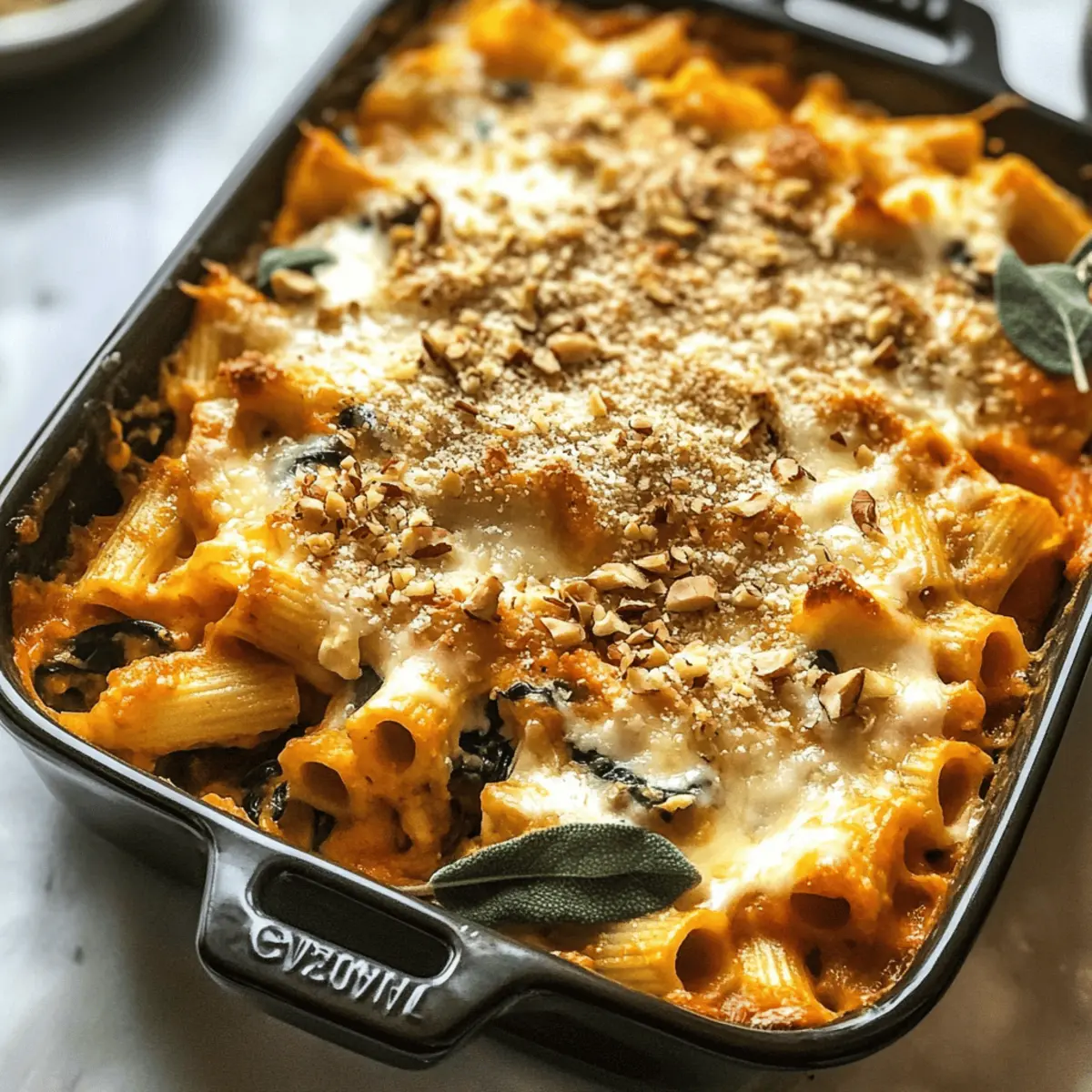 Nudeln Auflauf mit Kürbis Tomatensoße für Genießer