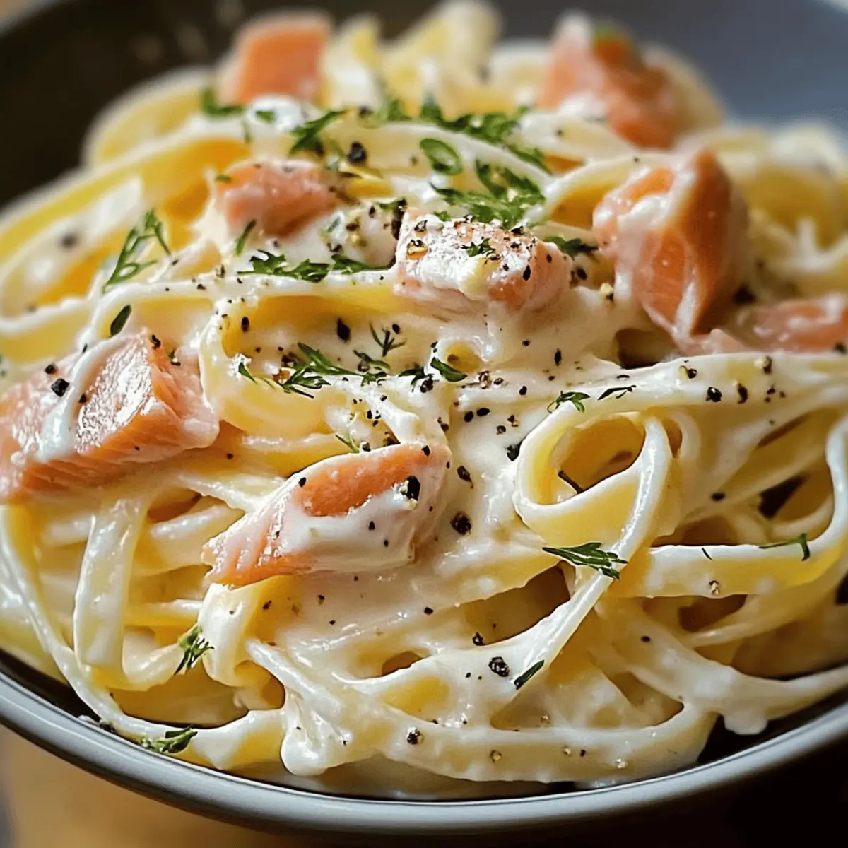 Pasta mit Räucherlachs und Frischkäse in 20 Minuten