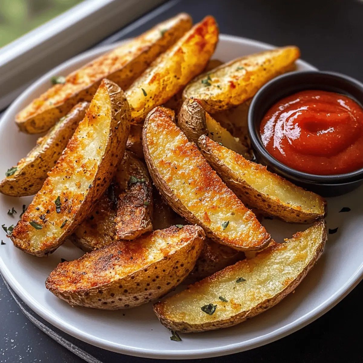 Knusprige Heißluftfritteusen-Kartoffelspalten Rezept