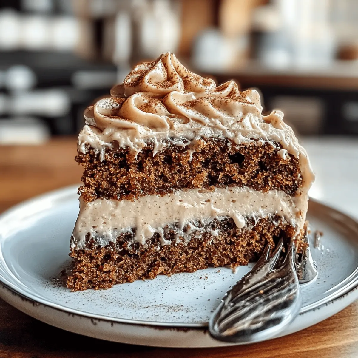 Lebkuchen Kuchen mit Zimt Molasse Frosting