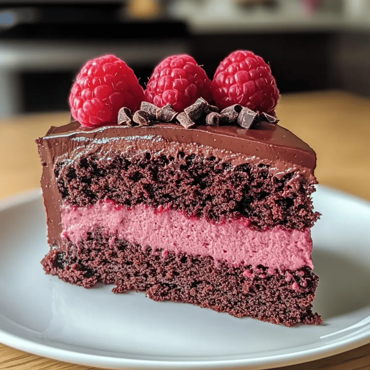 Dunkle Schokolade Himbeer Mousse Torte Genuss