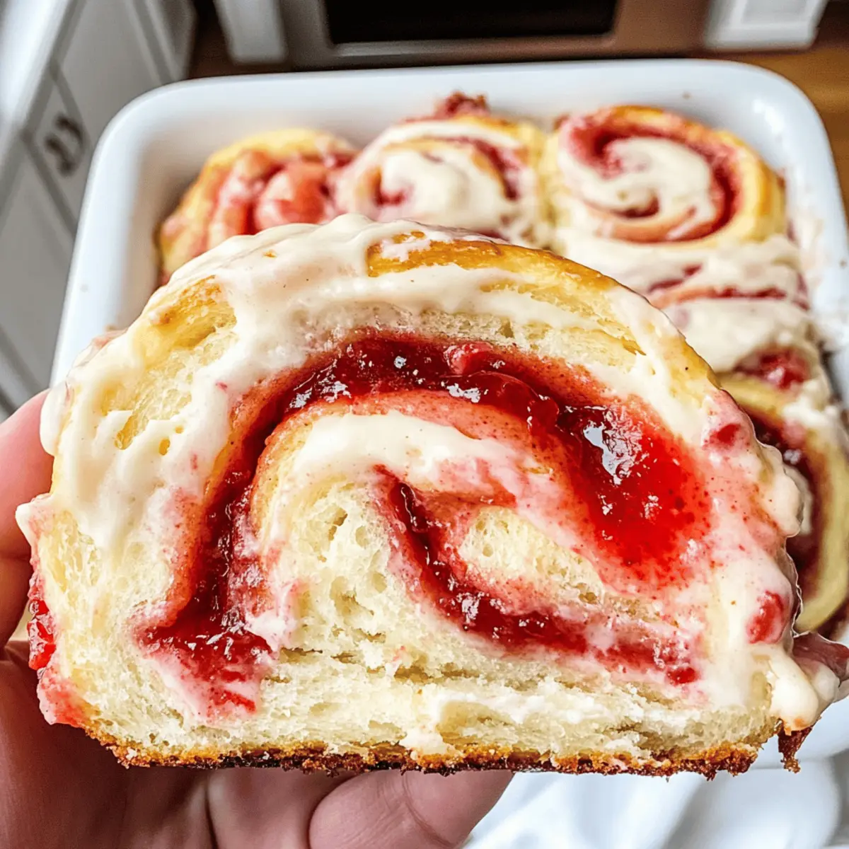 Erdbeer-Käsekuchen-Cinnabon-Rollen für dein Brunch