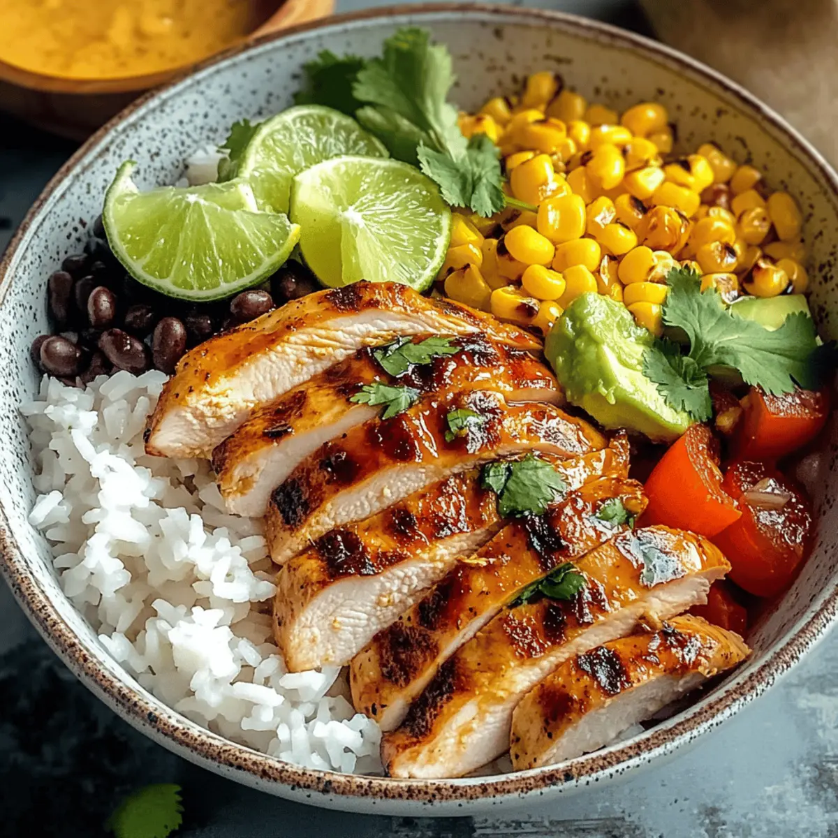 Honig Limetten Hähnchen & Reis Schalen für die Familie