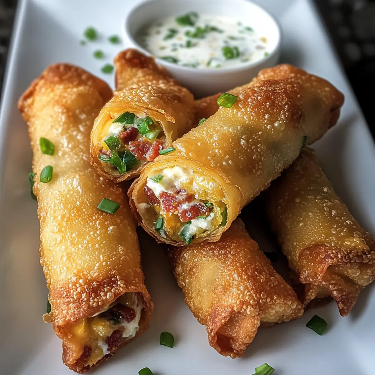 Bacon Jalapeño-Popper-Frühlingsrollen für Partys