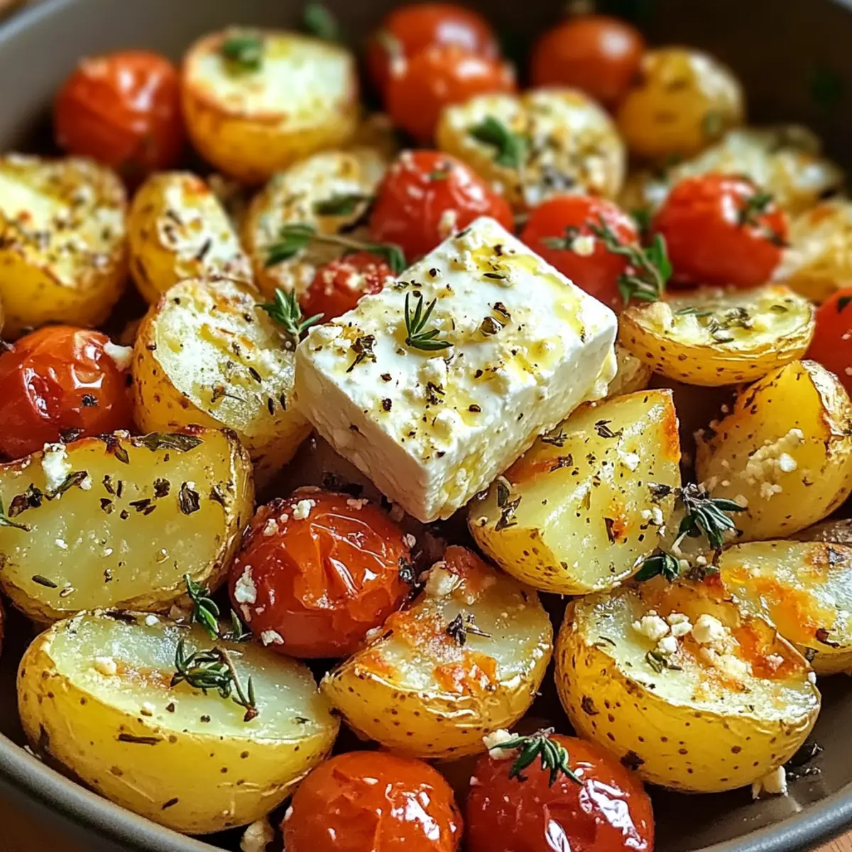 Gebratener Feta Kartoffel für ein schnelles Abendessen